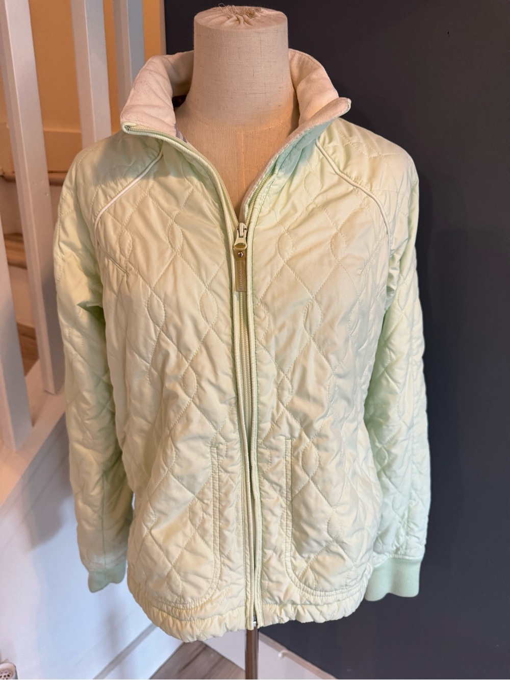 Sunice Weather Mint Quilted Lightweight Jacket Size M Preppy Golf Ski Hike